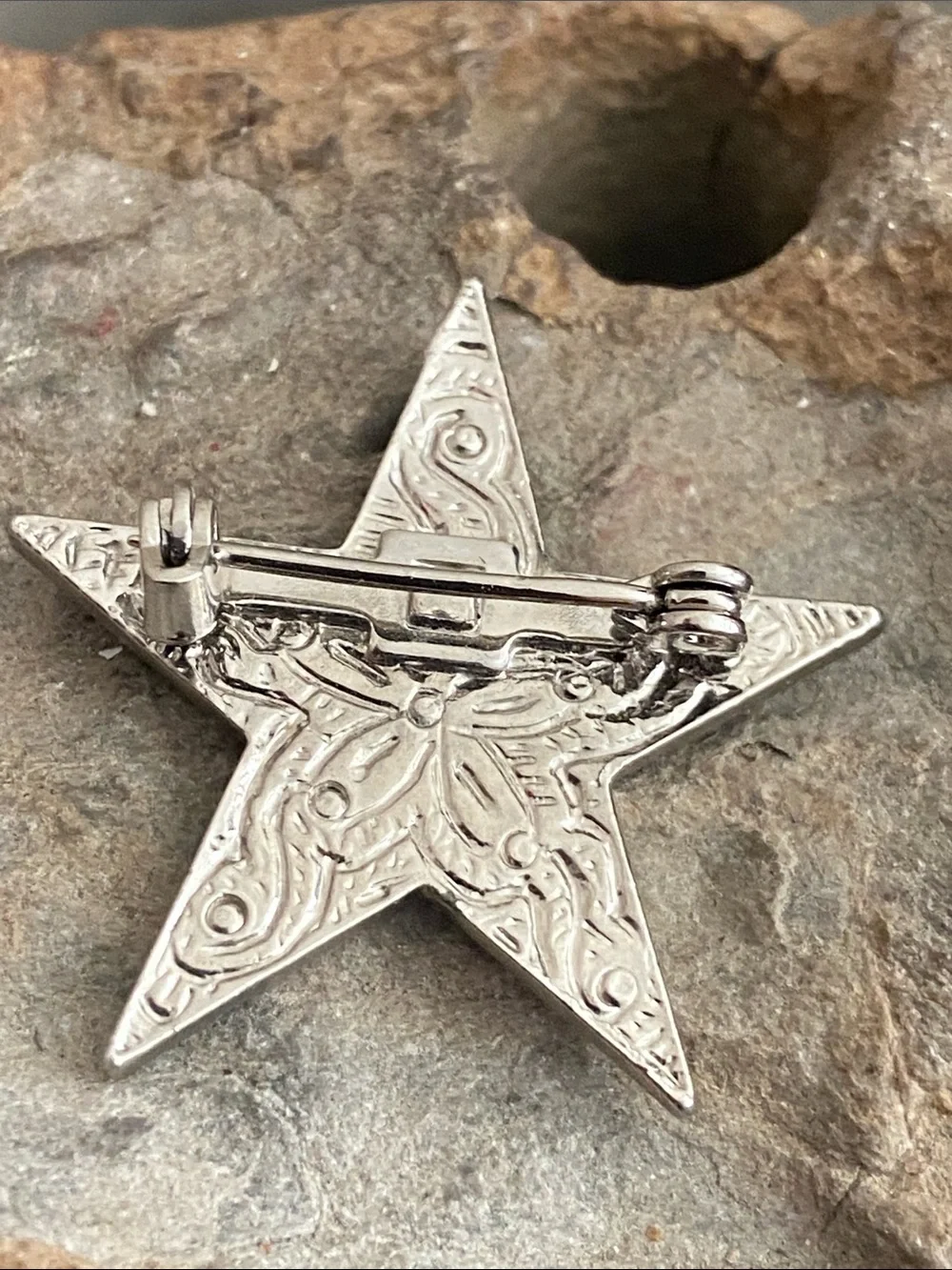 Vintage 80s 1928 Brand Star Shaped Rhinestone Broach